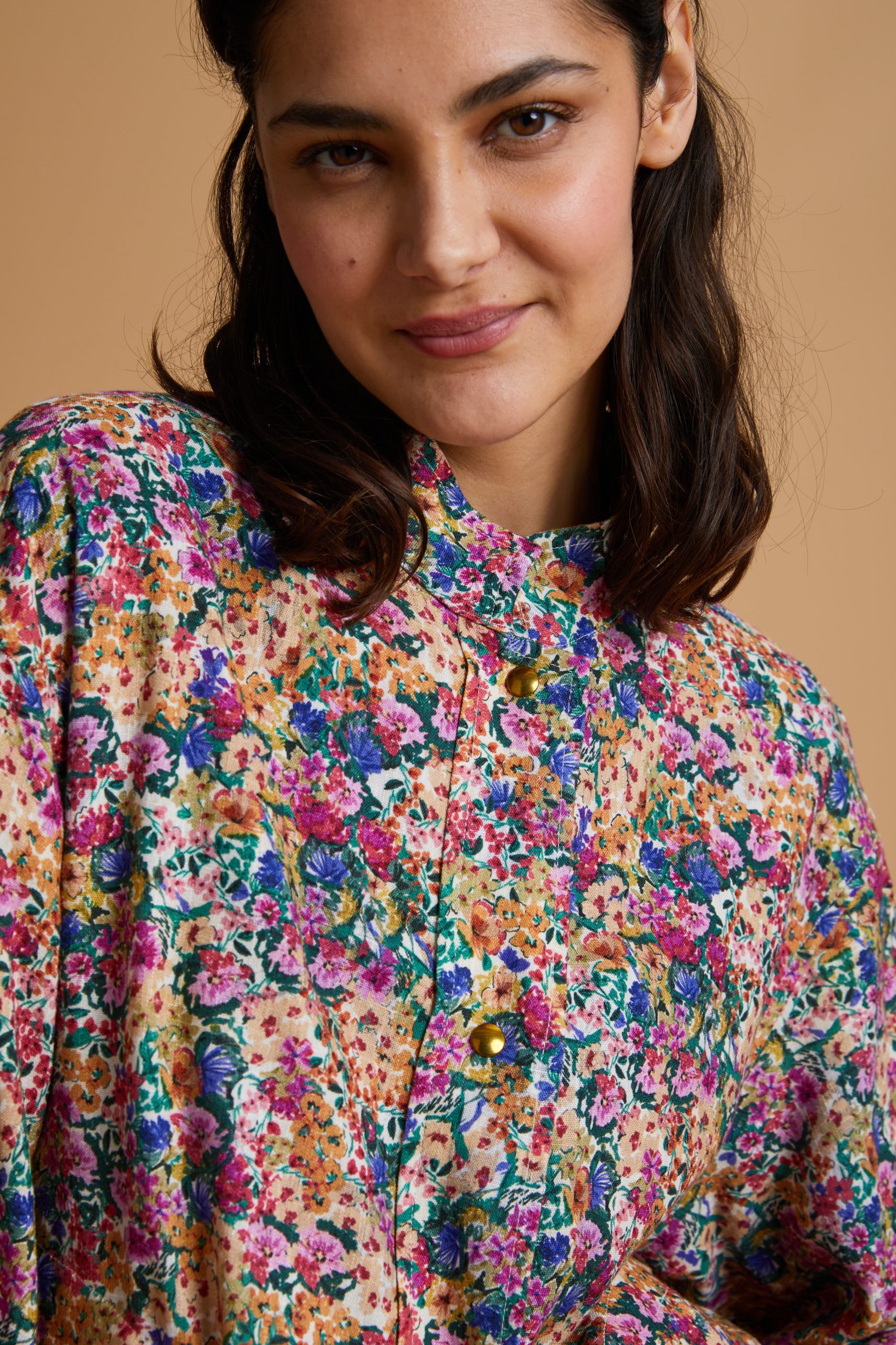 Mila jacket in floral linen - Carla Saibene Atelier