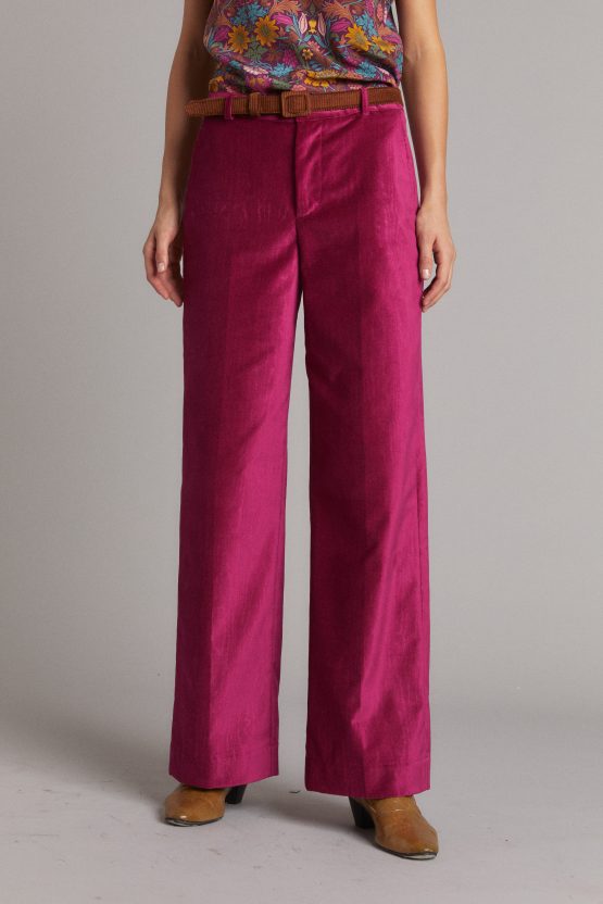 pantaloni dritti maschile velluto rosa rosso