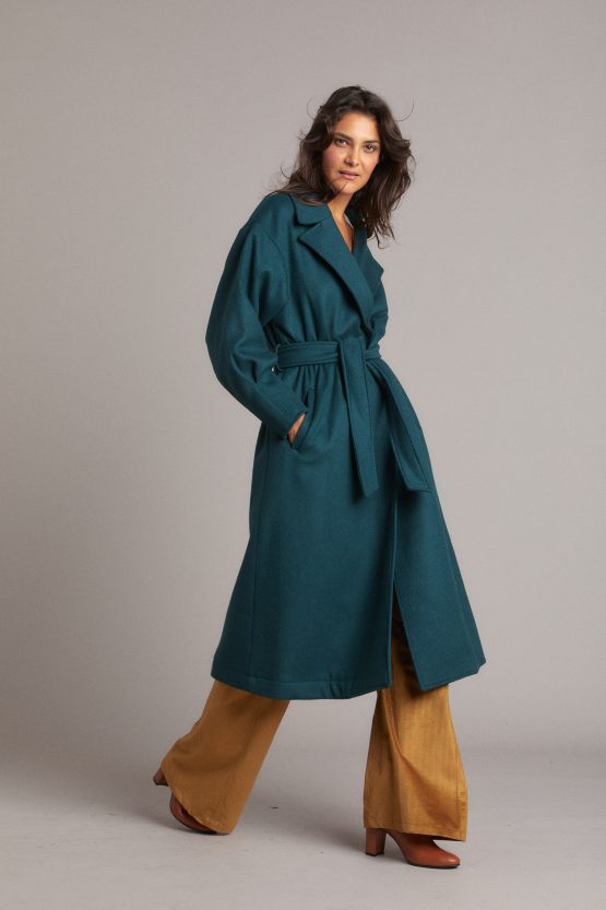 trench-cappotto-verde-scuro-bottiglia-lana-panno