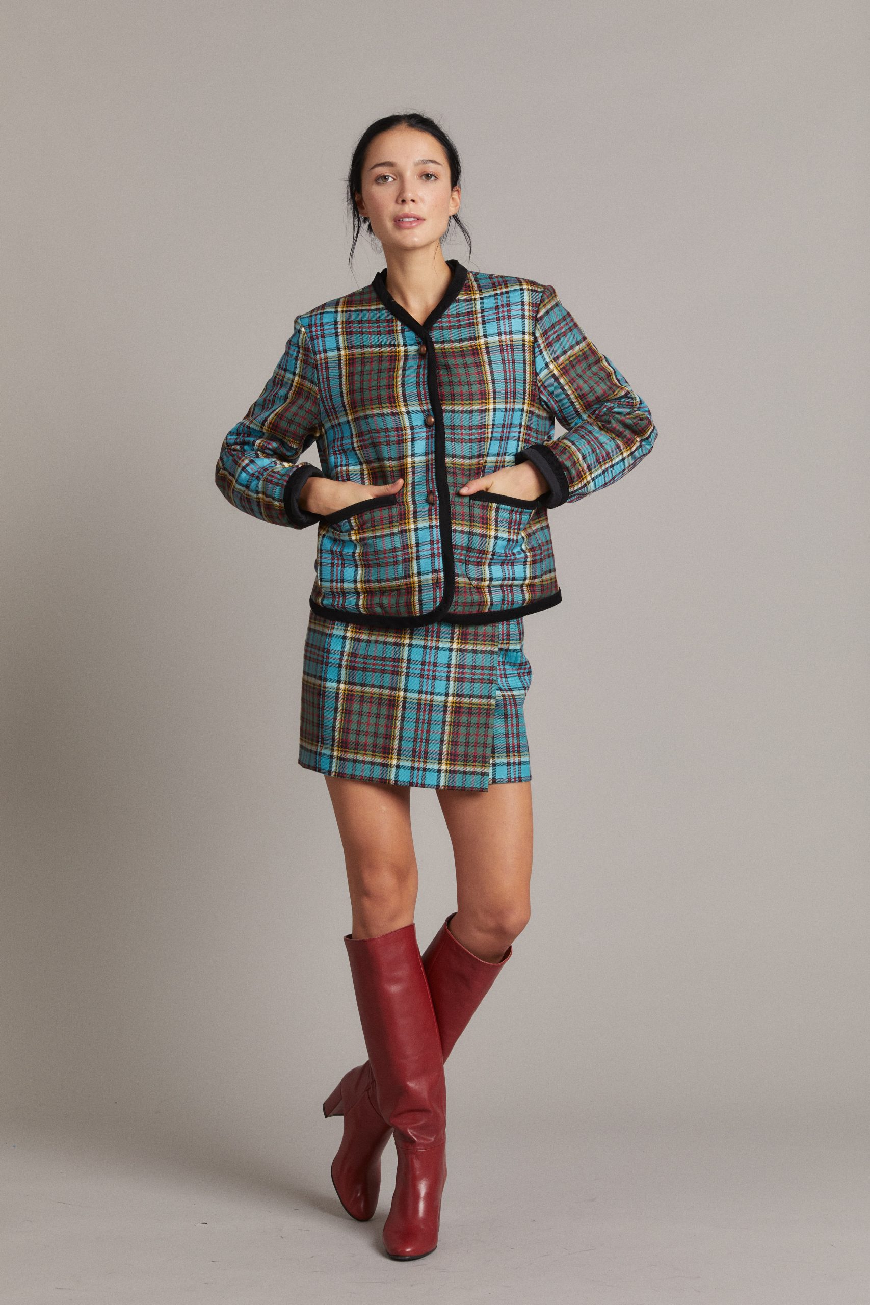Tartan wool jacket hotsell