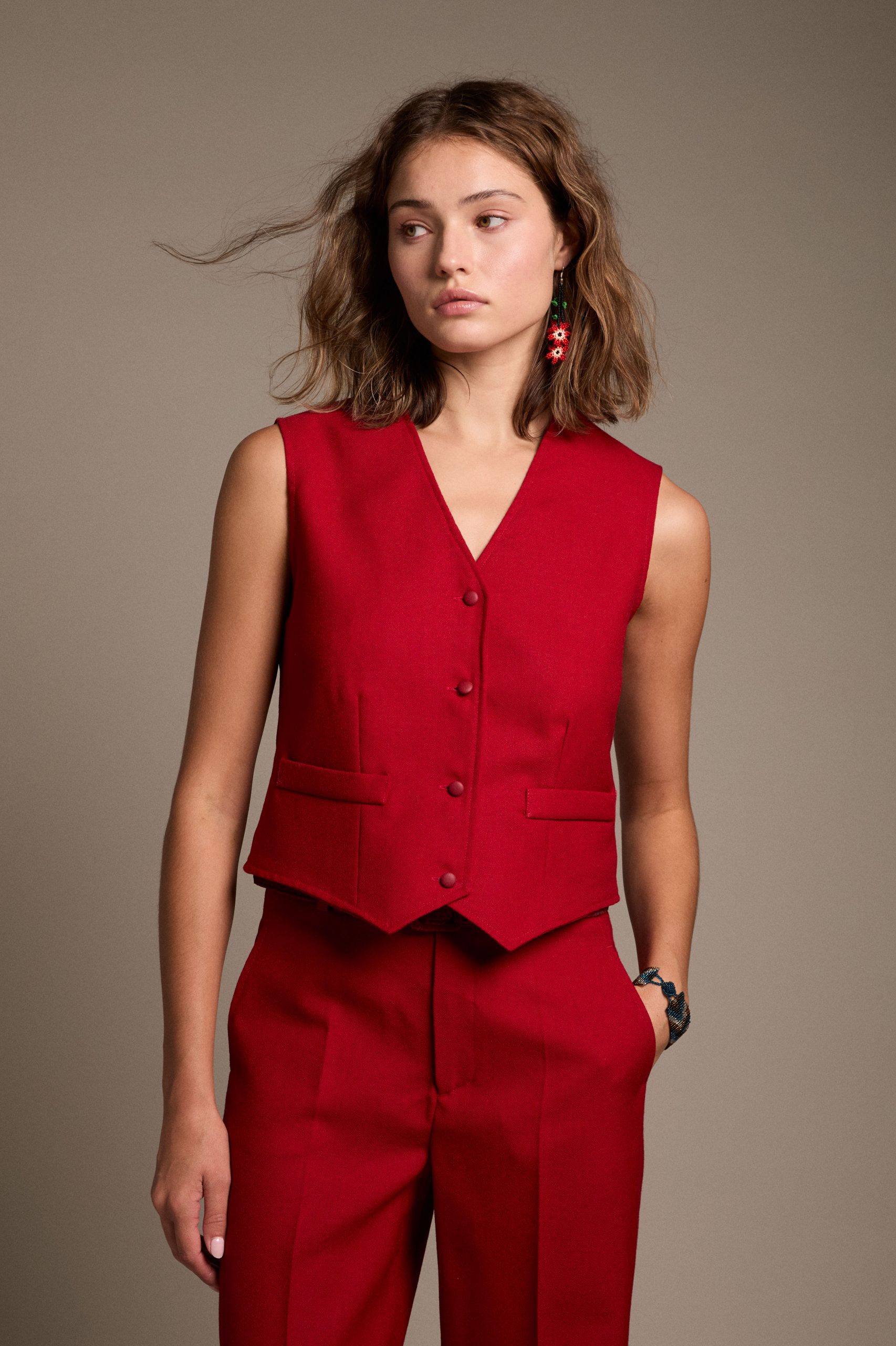 gilet_in_crepe_di_lana_rossa
